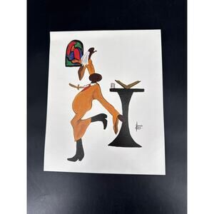 Annie Lee Art Print African American Artist Figurative Wall Decor Signed Style